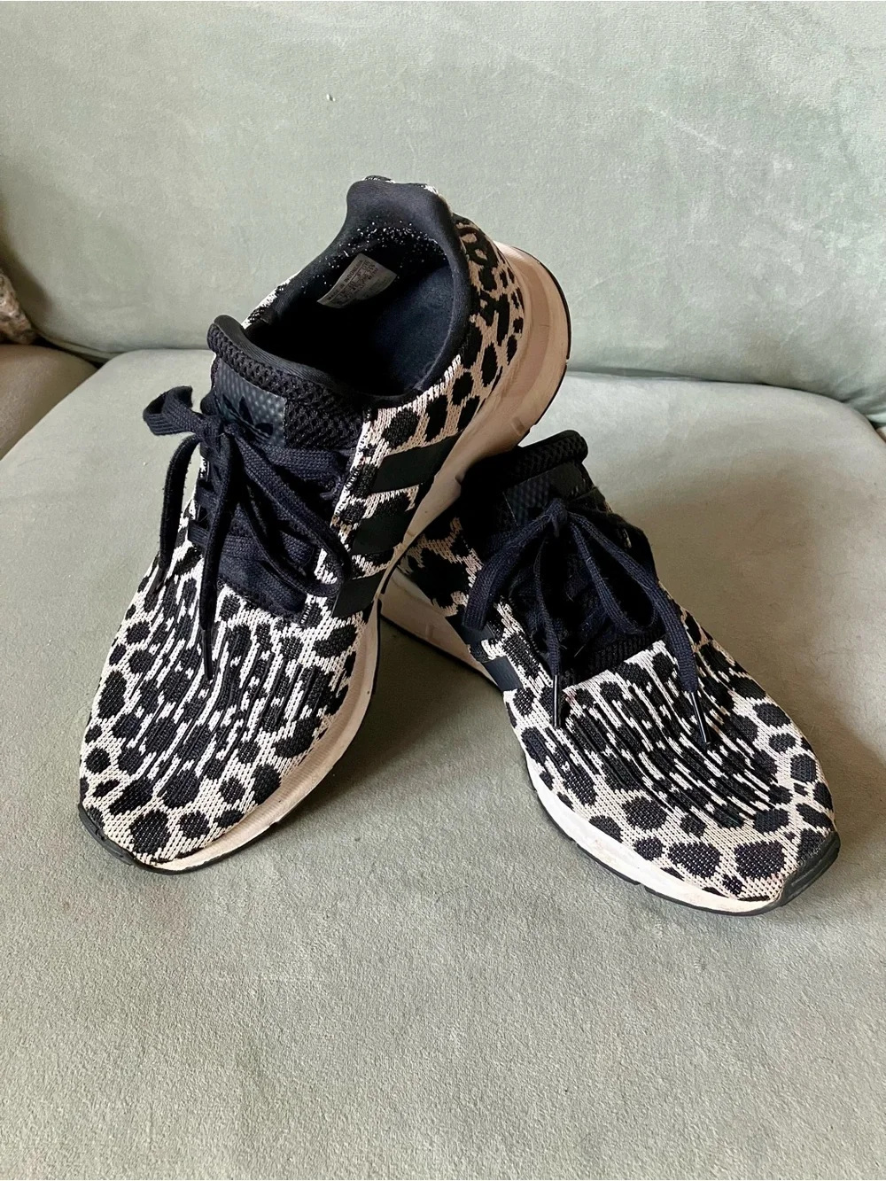 Men’s Adidas Swift Cheetah Print Mesh Shoes